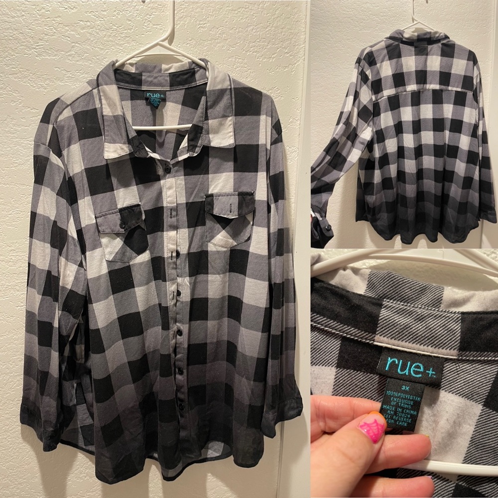 Ombré flannel from Rue21! Size 3X!